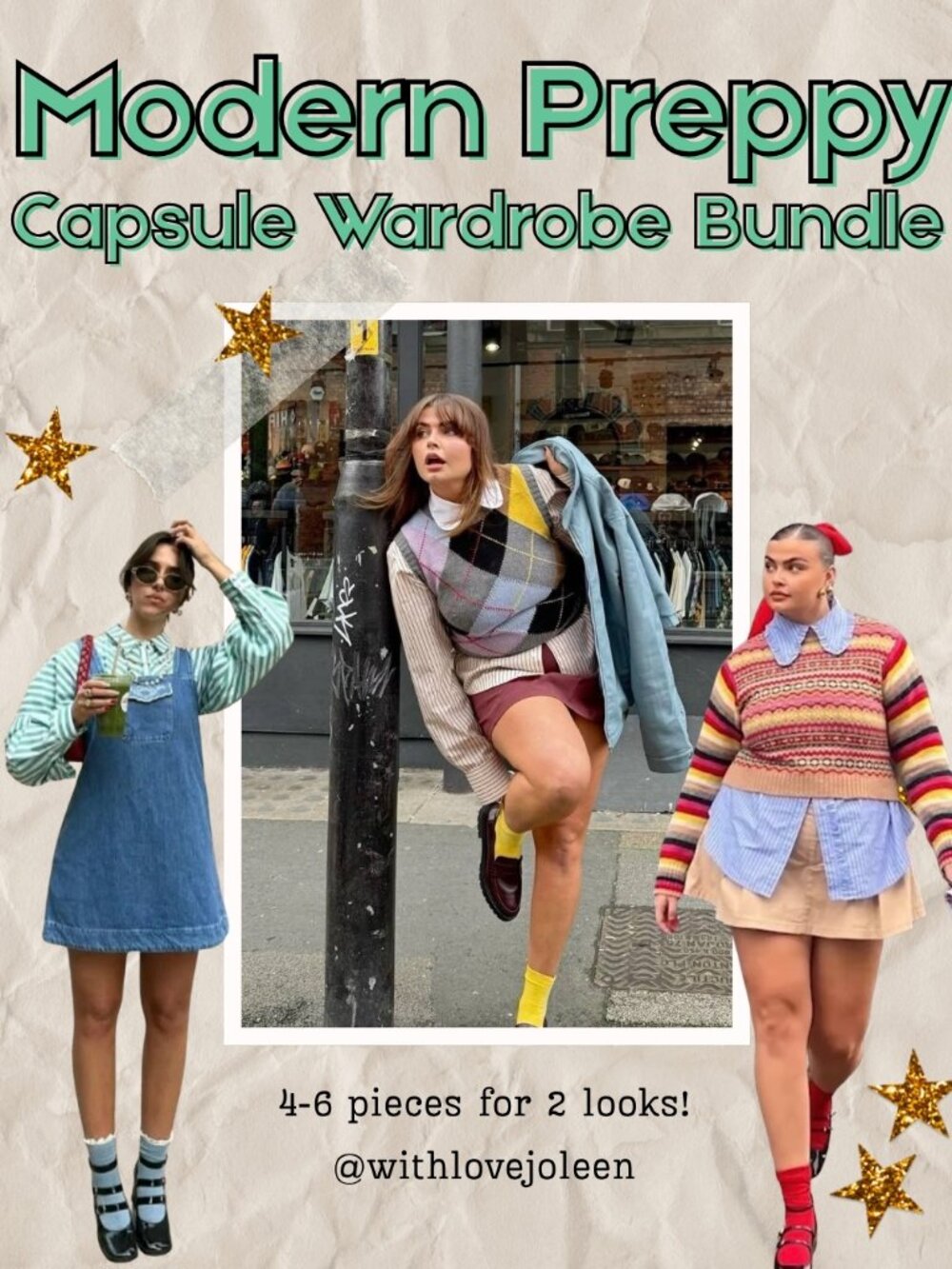 Modern Preppy Capsule Wardrobe Bundle ✨ 4–6 pieces styled into 2 complete looks!